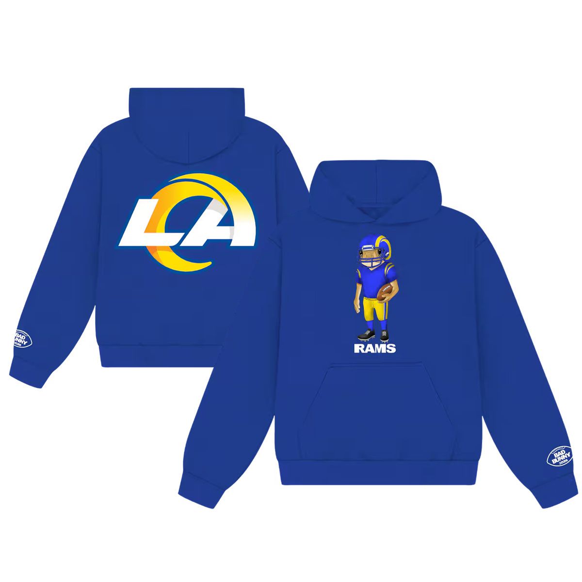Men 2026 NFL Los Angeles Rams hoodie blue 0011